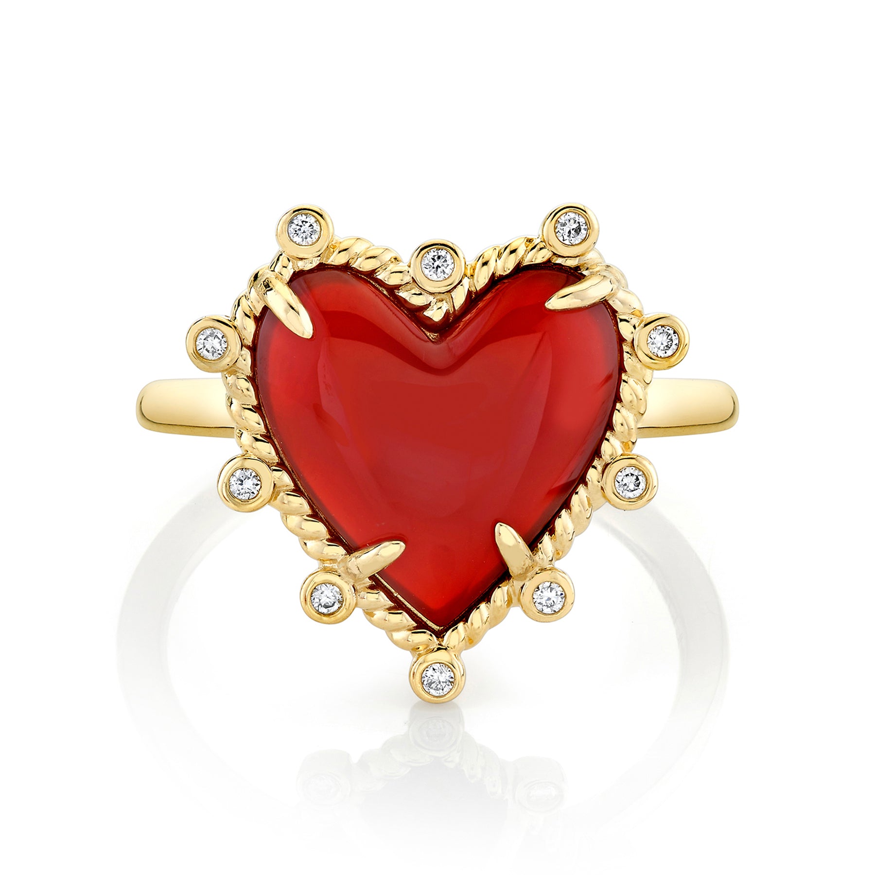 Carnelian Heart Ring