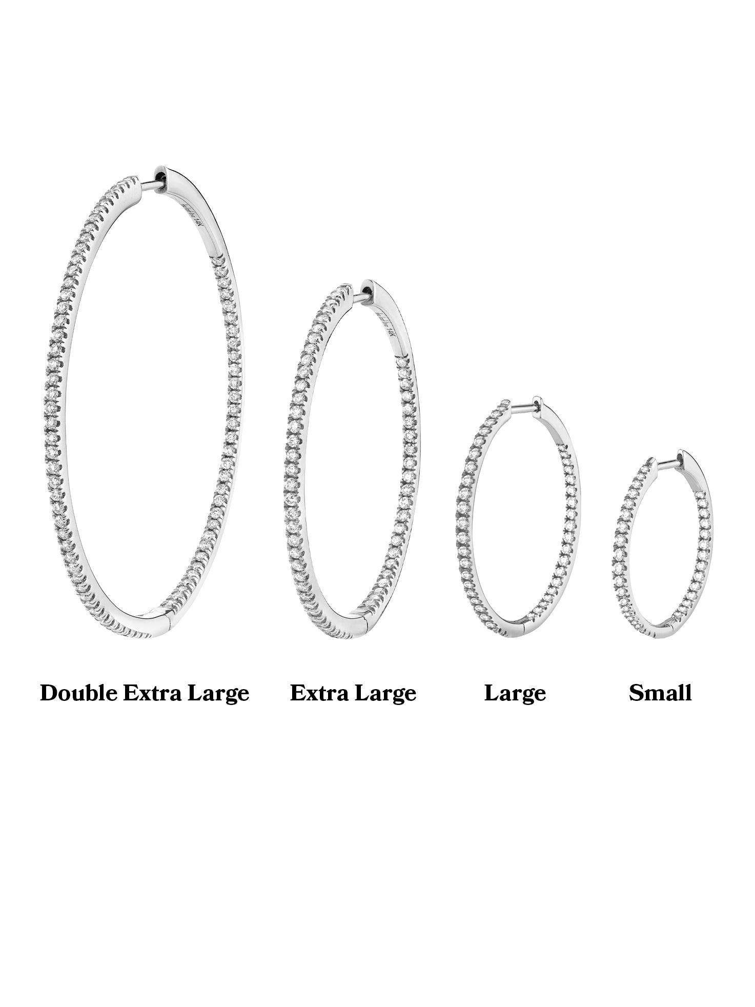 Extra large diamond hoop store earrings white gold