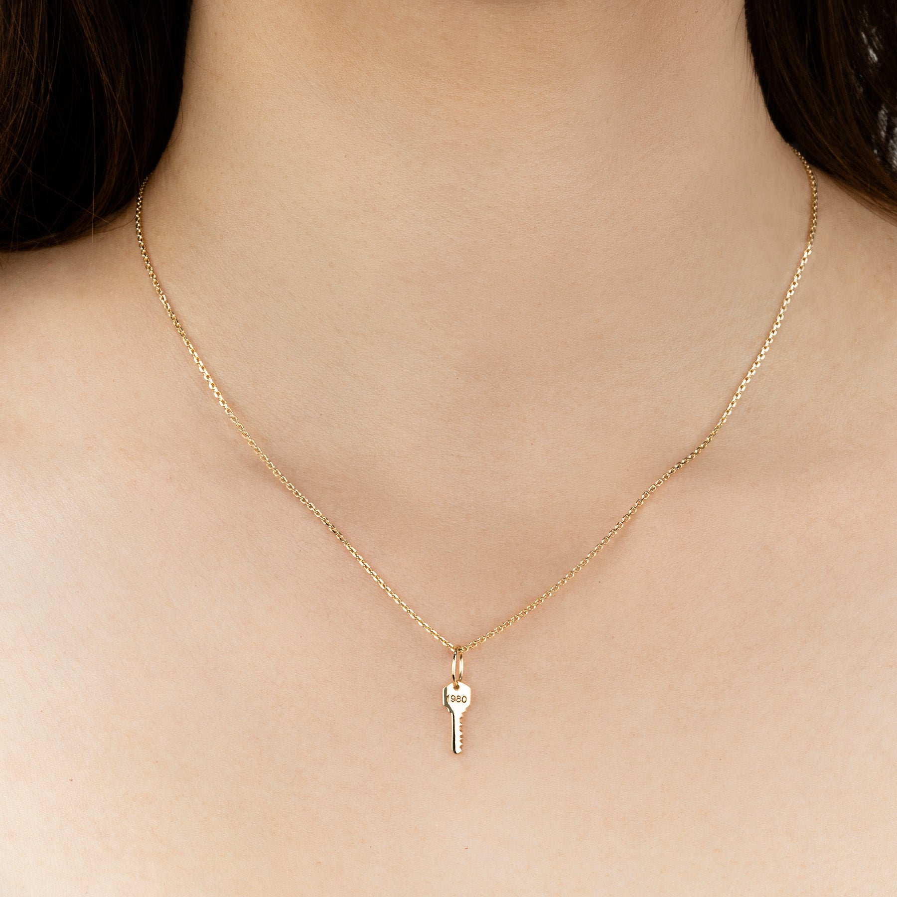 Beautiful 14k yellow gold key shops pendant