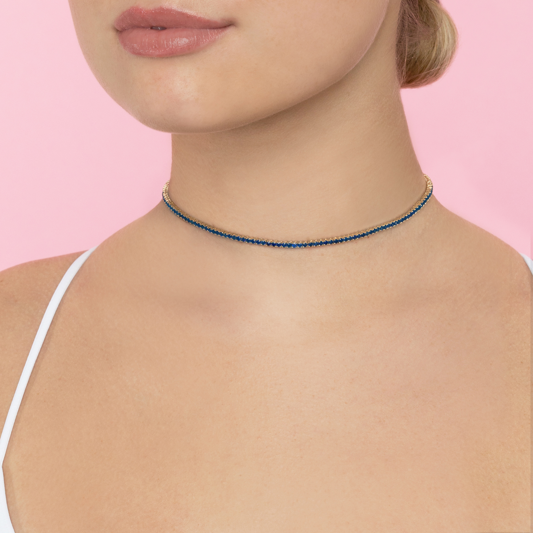 Sapphire hot sale collar necklace