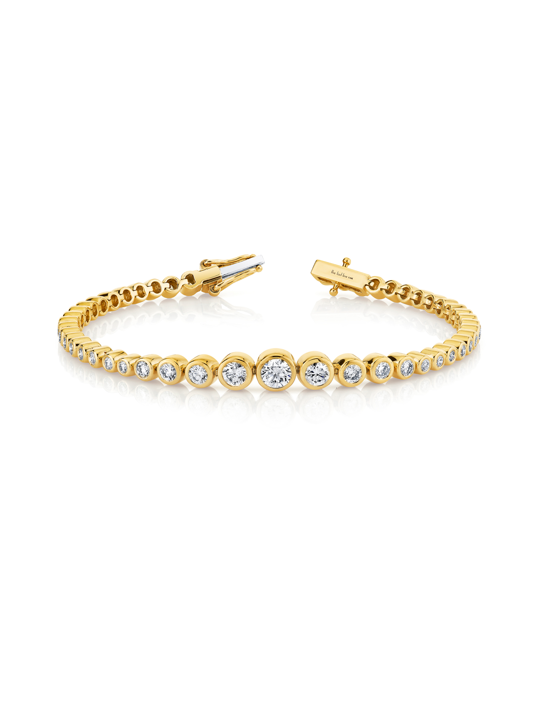 Riviera Bracelet - White Diamond / 14k Yellow Gold