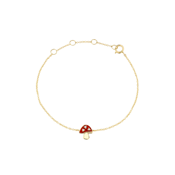 White, Yellow, Red Rough high quality Diamond Layering Charm Bracelet