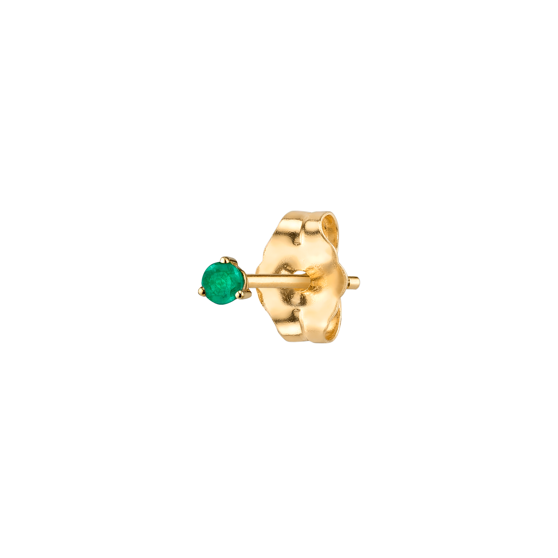 Round Stud #5 - Emerald / 14k Yellow Gold – The Last Line