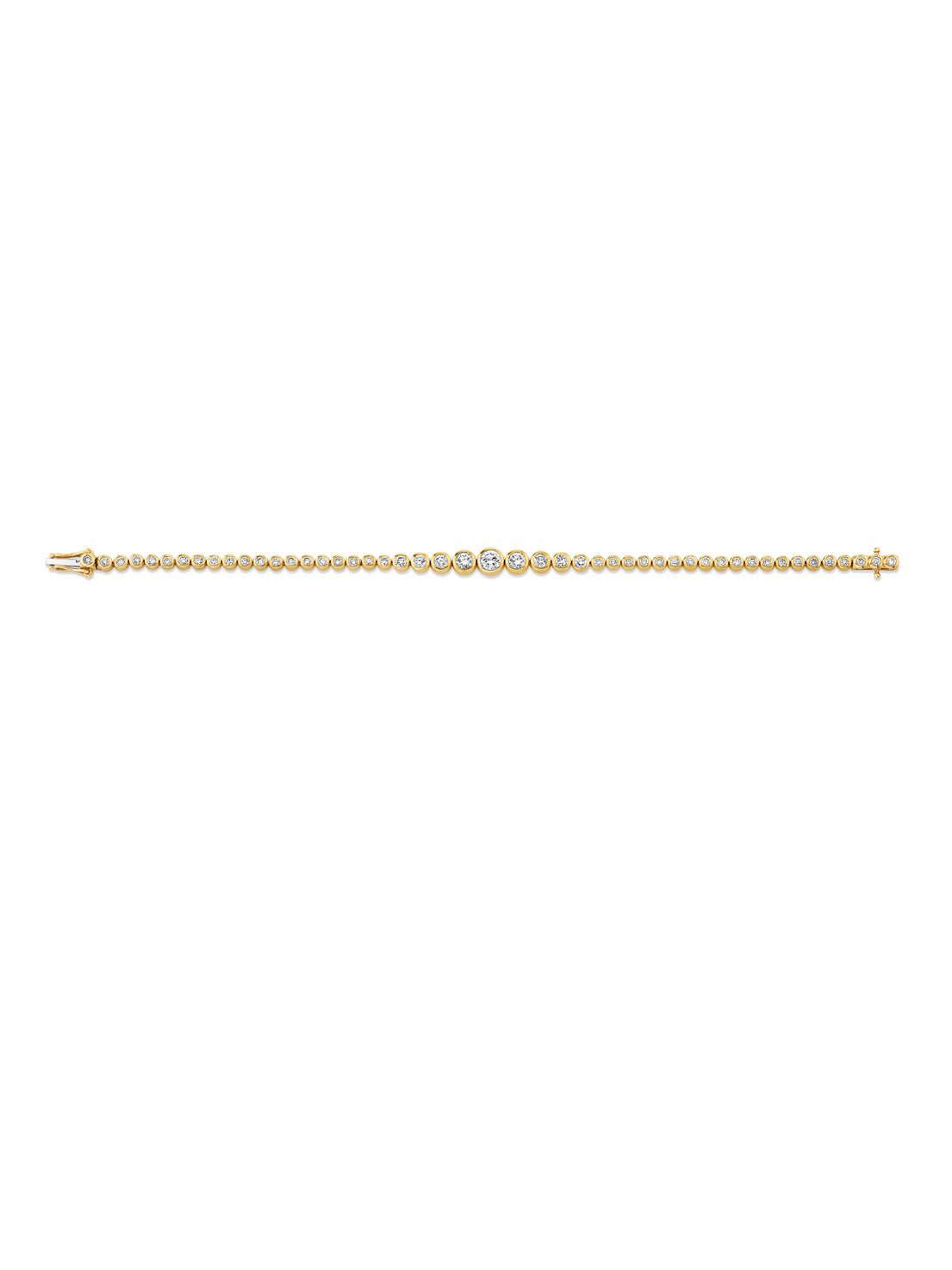 Riviera Bracelet - White Diamond / 14k Yellow Gold – The Last Line