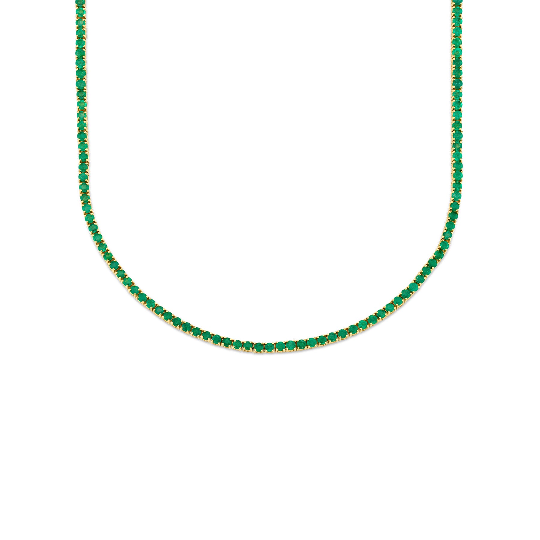 Ultimate Tennis Necklace - Emerald / 14k Yellow Gold – The Last Line